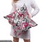 Ambesonne Love Fabric by the Yard, Romantic Random Hand Drawn Style Hearts and Love Words Crazy Romance Valentines, Decorative Fabric for Upholstery and Home Accents, 5 Yards, Red Grey
